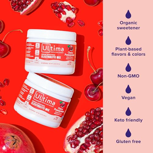 New Ultima Hydrating Electrolyte Powder, Cherry Pomegranate, 30 Servings 3.6 oz Ultima ReplenisherUS supplements