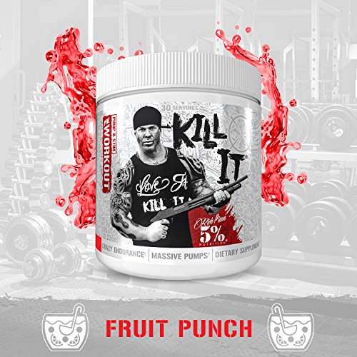 5% Nutrition Rich Piana Kill It Pre Workout Powder w/Creatine, Jitter-Free Caffeine 5% NutritionUS supplements