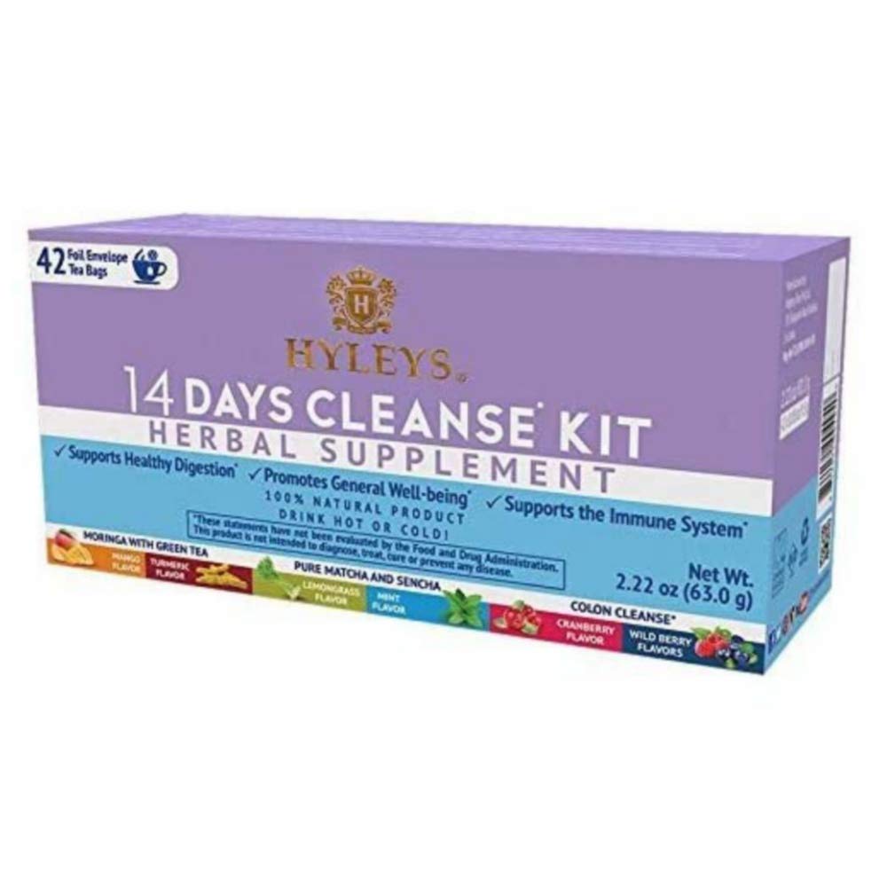 12 Pack of Hyleys Wellness 14 Days Cleanse Kit - 42 Tea Bags (100% Natural, Sugar Free HYLEYSUS supplements