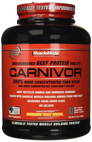 MuscleMeds Carnivor Beef Protein Isolate, 0 Lactose, 0 Sugar, 0 Fat, 0 Cholesterol MuscleMedsUS supplements
