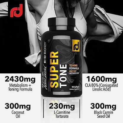 R+D Body Super Tone - Extreme CLA Supplement for Muscle Preservation, Enhanced Body R+D BodyUS supplements