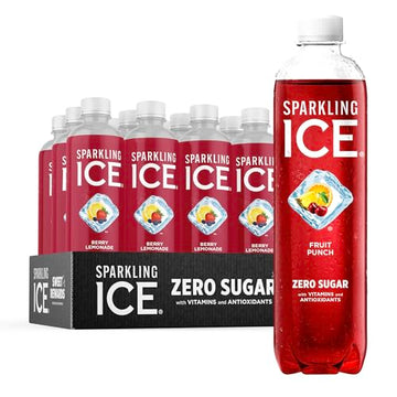 Sparkling Ice, Fruit Punch Sparkling Water, Zero Sugar Flavored Water, with Vitamins Sparkling ICEUS supplements