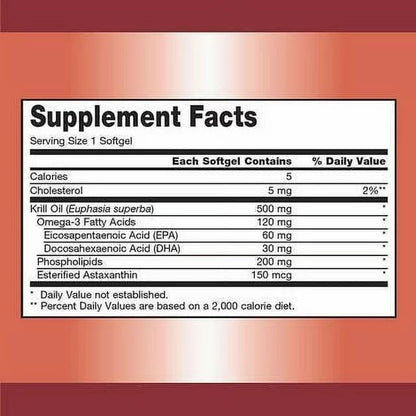 Kir-kland Signature Krill Oil 500 Milligram 160 Softgels healthsupps.co.ukUS supplements