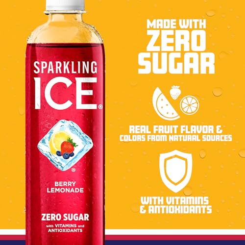 Sparkling Ice, Berry Lemonade Sparkling Water, Zero Sugar Flavored Water, with Vitamins Sparkling ICEUS supplements