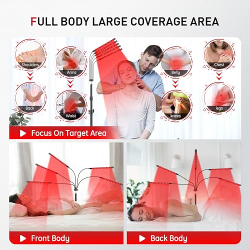 Red Light Therapy Lamp, 150 LEDs Infrared Light Therapy with Adjustable Stand - 660nm Redlight RikimxinAu supplements