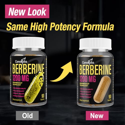Berberine Supplement 1200mg Berberine HCL - High Bioavailability Microbeadlet Complex CanarataUS supplements