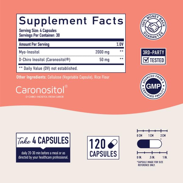 Myo-Inositol & D-Chiro Inositol | Hormone Balance for Women | Ideal 40:1 Ratio | Myo Inosit SMNutritionUS supplements
