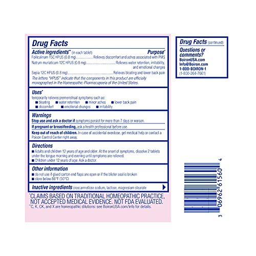 Boiron Cyclease PMS Relief Tablets for Symptoms from PMS of Bloating, Aches, Mood Swings, and Irritability BoironAu supplements