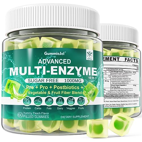 Sugar Free Digestive Enzymes Gummies 1000mg - Break Down Food Quickly - Chewable EnvyCureAu supplements