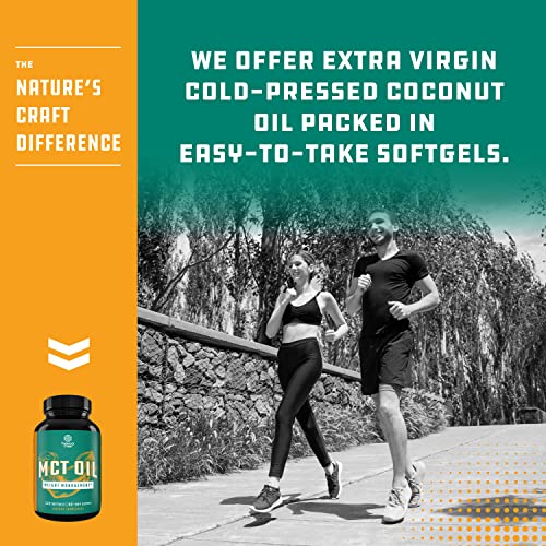 C8 MCT Coconut Oil Softgels - MCT Oil Keto Pills with Caprylic Acid Coconut Oil Natures CraftUS supplements