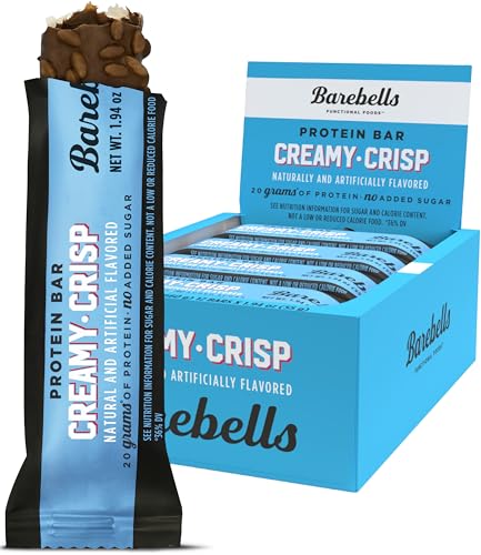 Barebells Protein Snacks Bars Creamy Crisp - 12 Count, 1.9oz Bars 55g of High Protein BAREBELLSUS supplements