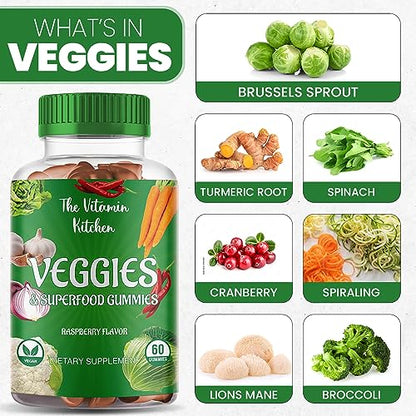The Vitamin Kitchen Fruit and Veggies Gummies-120 Chews 60 Super Fruits The Vitamin KitchenUS supplements