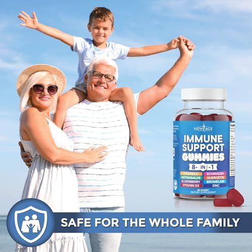 NEW AGE 8 in 1 Immune Support Booster Supplement with Elderberry, Vitamin C NEW AGEUS supplements
