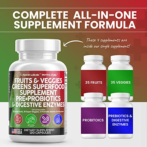 Fruits and Veggies Supplement Reds & Green Superfood - A Natural Balan Clean NutraceuticalsUS supplements