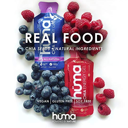 Huma Chia Energy Gel, Variety 12 Pack - Stomach Friendly, Real Food Energ HÜMA CHIA ENERGY GELAu supplements