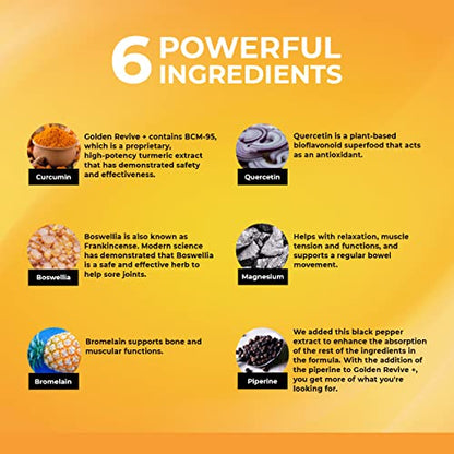 UpWellness Golden Revive + Joint Support with Quercetin, Magnesium, and Turmeric UpWellness Nutrient-Rich LivingUS supplements