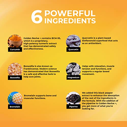 UpWellness Golden Revive + Joint Support with Quercetin, Magnesium, and Turmeric UpWellness Nutrient-Rich LivingUS supplements