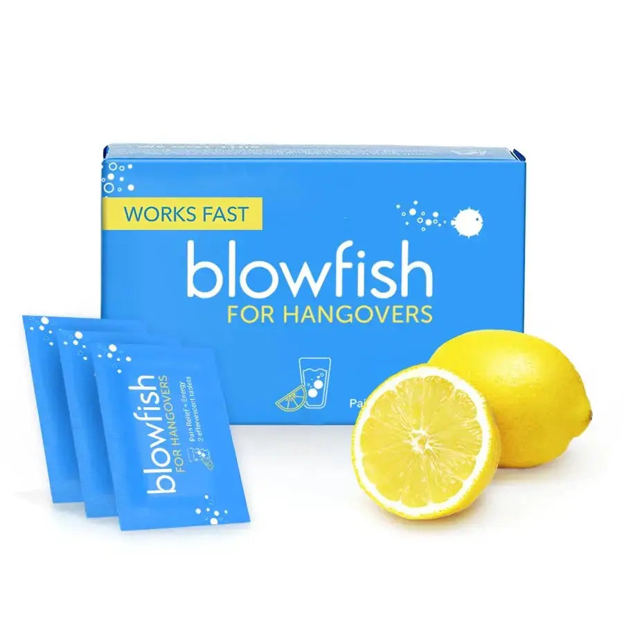 Blowfish for Hangovers - Fast Hangover Relief in 15 Minutes | FDA-Recognized Formulation | Headache Relief, Energy, and Hydration in One Step BlowfishAu supplements