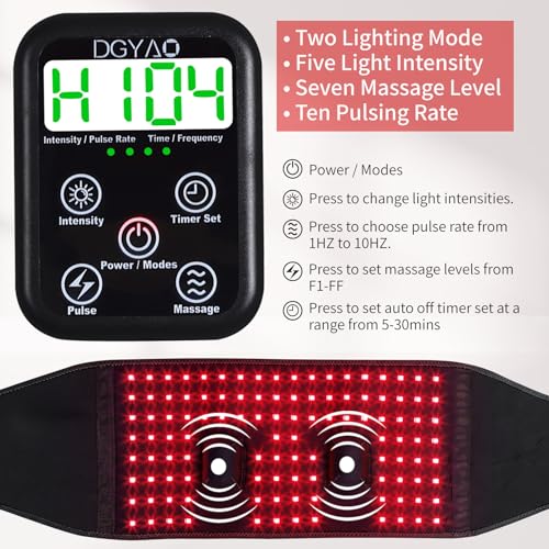 TUOYR Cordless Red Light Therapy Belt for Back Pain Relief with 10000mAH Power Bank TUOYRAu supplements