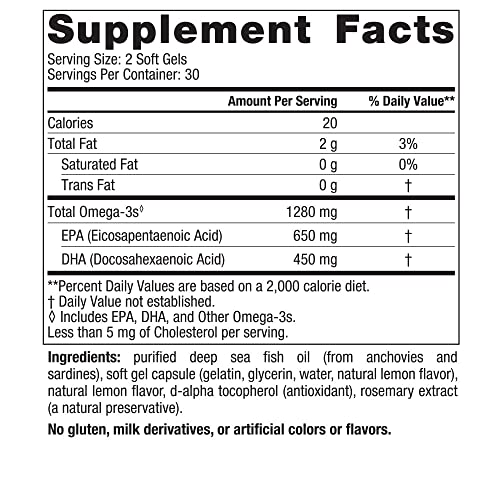 Nordic Naturals Ultimate Omega, Lemon Flavor - 60 Soft Gels - 1280 mg Omega-3 Nordic NaturalsUS supplements