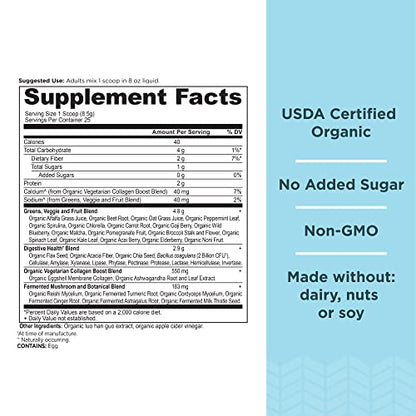 Ancient Nutrition Supergreens Powder, Organic Superfood Powder with Collagen Ancient NutritionUS supplements