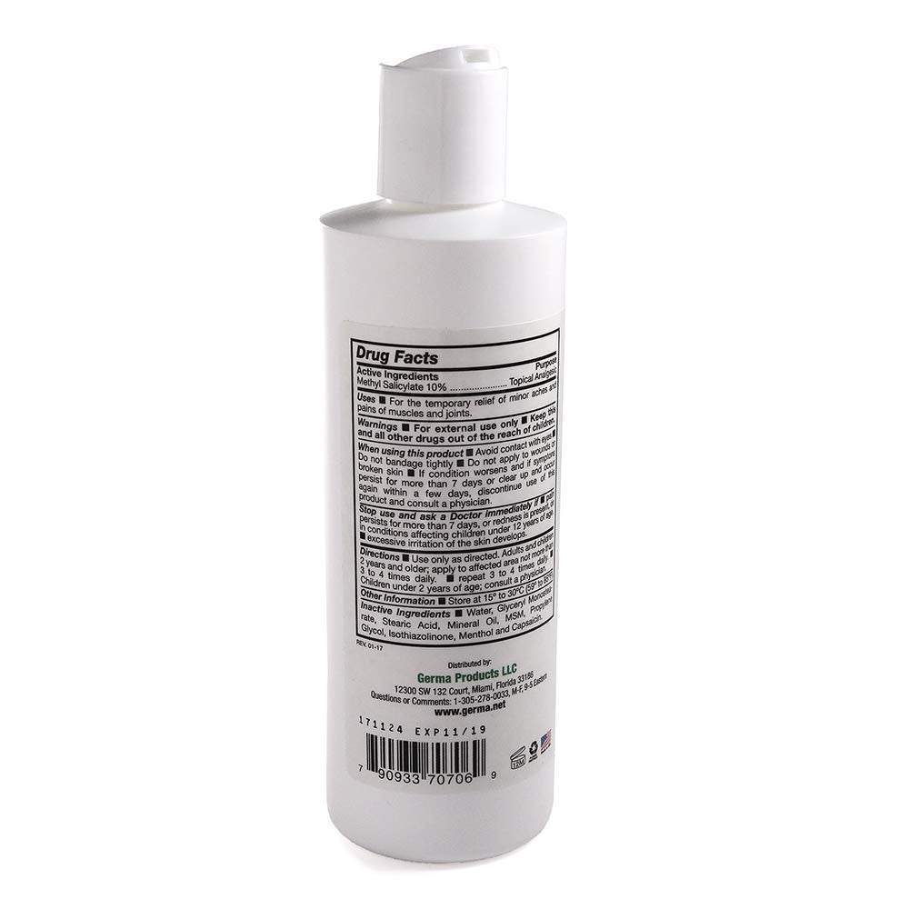 Germa Liniment Udder Plus. Natural Topical Analgesic Ointment. Relief for Pain and Aches in Joints and Back. With Chile Extract. 6 oz GermaAu supplements