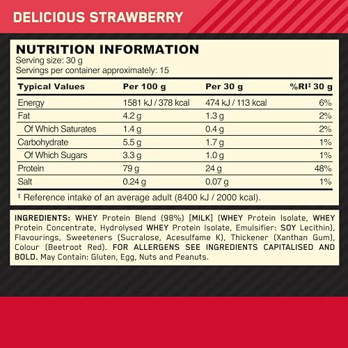 Optimum Nutrition Gold Standard 100% Whey Muscle Building and Recovery Protein Powder Optimum NutritionAu supplements