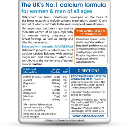 Osteocare Original by Vitabiotics. Bone Health formula with Calcium, Magnesium, Vitamin D VitabioticsUS supplements
