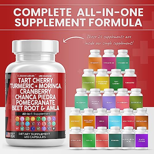 Tart Cherry Extract Capsules 20,000mg with Turmeric 8000mg Moringa Clean NutraceuticalsUS supplements