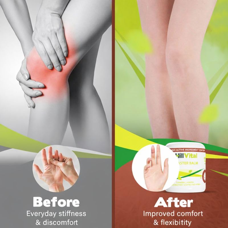 HillVital Herbal Joint Care Balm – Soothing Arnica & Turmeric Blend for Muscles & Joints – Lightweight Herbal Cooling Gel with Mint & Rosemary – Fast-Absorbing Natural Topical Cream Hill Vital Natural SolutionsAu supplements