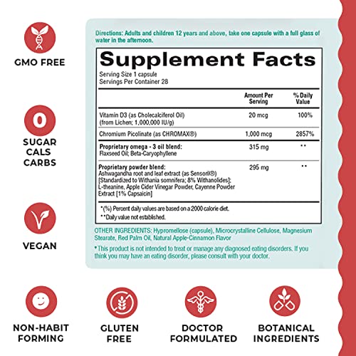 R3SET Stress Eating Daily Supplement Capsules – Apple Cinnamon – 28ct R3SETUS supplements