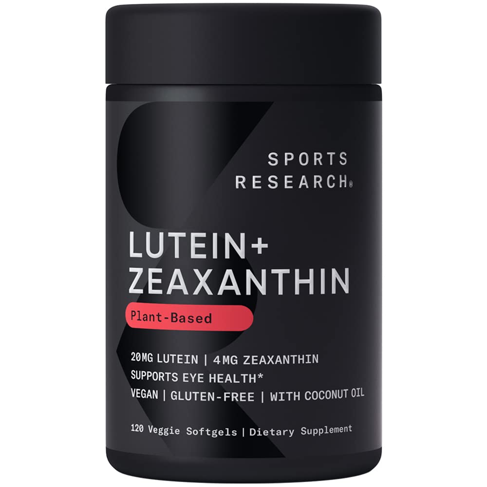Sports Research Vegan Lutein + Zeaxanthin (20mg) with Organic Coconut Sports ResearchAu supplements