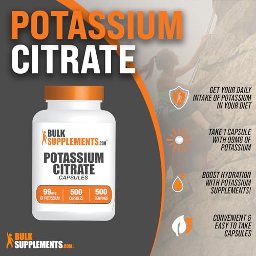 BulkSupplements.com Potassium Citrate Capsules - Potassium Supplement, Potassium BULKSUPPLEMENTS.COMUS supplements