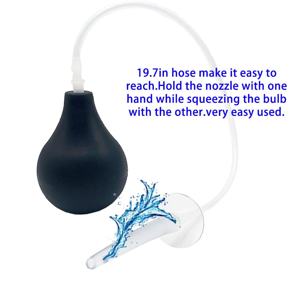 GNEGKLEAN Black Silicone Enema Bulb Kit 7.6oz Clean Anal Douche for Men Women with 19.7in GNEGKLEANAu supplements