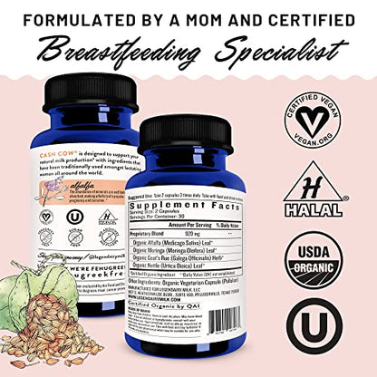 Legendairy Milk Cash Cow Lactation Supplement, Moringa, Alfalfa, and Goat's Rue Legendairy MilkUS supplements