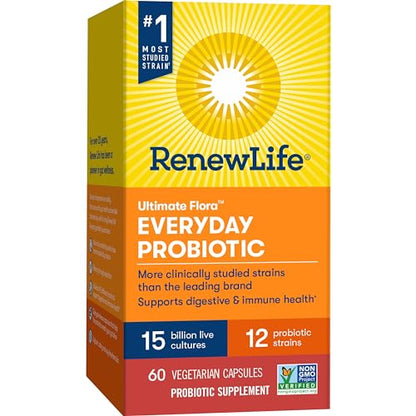 Renew Life Everyday Probiotic Capsules, Daily Supplement Supports Urinary, Digestive Renew LifeUS supplements