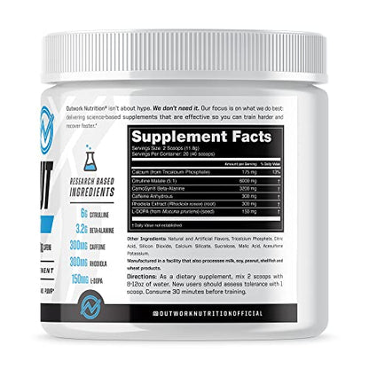 Outwork Nutrition Pre-Workout Supplement with Nootropics - Energy & Mental Focus Outwork NutritionUS supplements