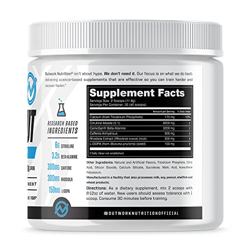 Outwork Nutrition Pre-Workout Supplement with Nootropics - Energy & Mental Focus Outwork NutritionAu supplements