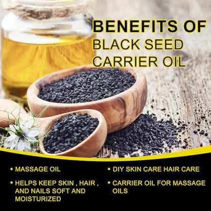 2 Pack Black Seed Oil, Organic Cold Pressed Unrefined Black Seed Oil, Pure Natural Black BDBFZCFPUS supplements