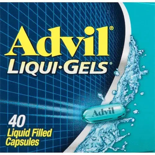 Advil Liqui-Gels Pain Reliever And Fever Reducer, Pain Medicine For Adults With Ibuprofen 200mg For Headache, Backache, Menstrual Pain And Joint Pain Relief - 40 Liquid Filled Capsules AdvilAu supplements