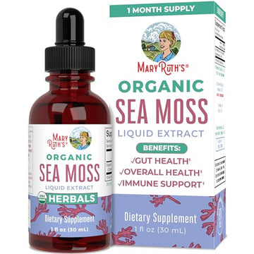 MaryRuth's Irish Sea Moss Liquid Drops | Sugar Free | SeaMoss for Gut Health and Immune MaryRuth OrganicsAu supplements