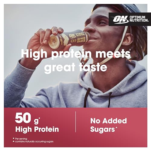 Optimum Nutrition High Protein Shake Bottles, Ready To Drink Healthy Snacks, No added Optimum NutritionUS supplements