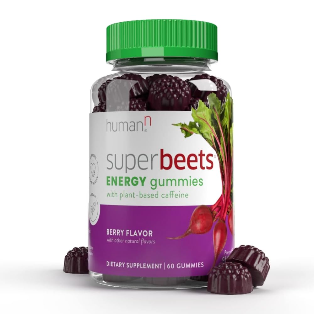 humanN SuperBeets Energy Gummies - Quick Energy & Mental Focus - Help Increase Nitric humanNAu supplements