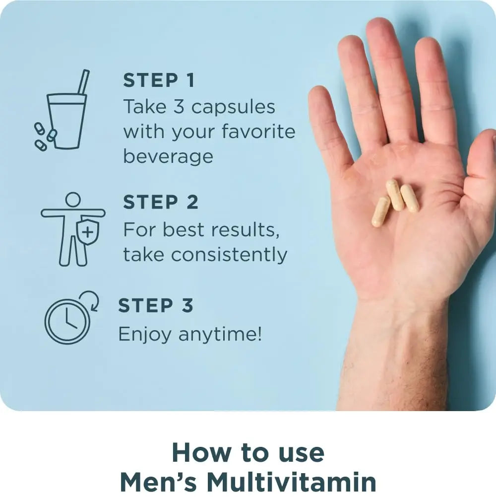 Ancient Nutrition Multivitamin for Men, Multi Men's, Methylated Vitamin D, C, E, B12, Zinc, Magnesium, Supports Healthy Immune System and Bone Health, 90 Ct Ancient Nutritionnz supplements