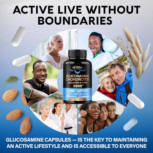 Glucosamine | Chondroitin | MSM | Collagen - 2800 mg Joint Support Supplement NUTRAHARMONYUS supplements