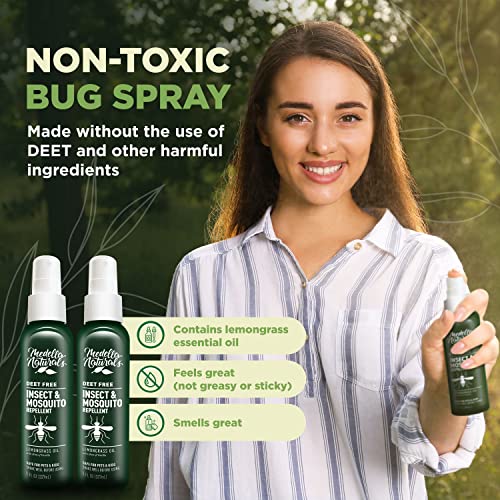 Deet-Free Insect & Mosquito Repellent Pack of 2 (8 oz) – Nice Smelling Medella NaturalsUS supplements