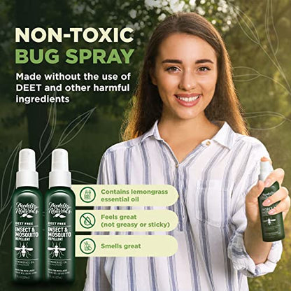 Deet-Free Insect & Mosquito Repellent Pack of 2 (8 oz) – Nice Smelling Medella NaturalsUS supplements