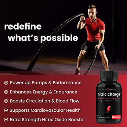 Nitric Oxide Supplement | L-Arginine, L Citrulline Malate, AAKG, Pine Bark, Grape Seed NutraChampsUS supplements