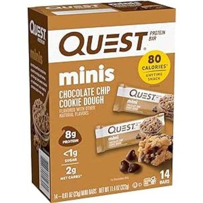 Quest Nutrition Mini Chocolate Chip Cookie Dough Protein Bars, High Protein, Low Carb Quest NutritionUS supplements