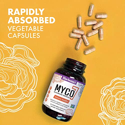 Bluebonnet Nutrition Myco-7 Mushroom Defense – 7 Organically Grown U.S. Whole BluebonnetUS supplements